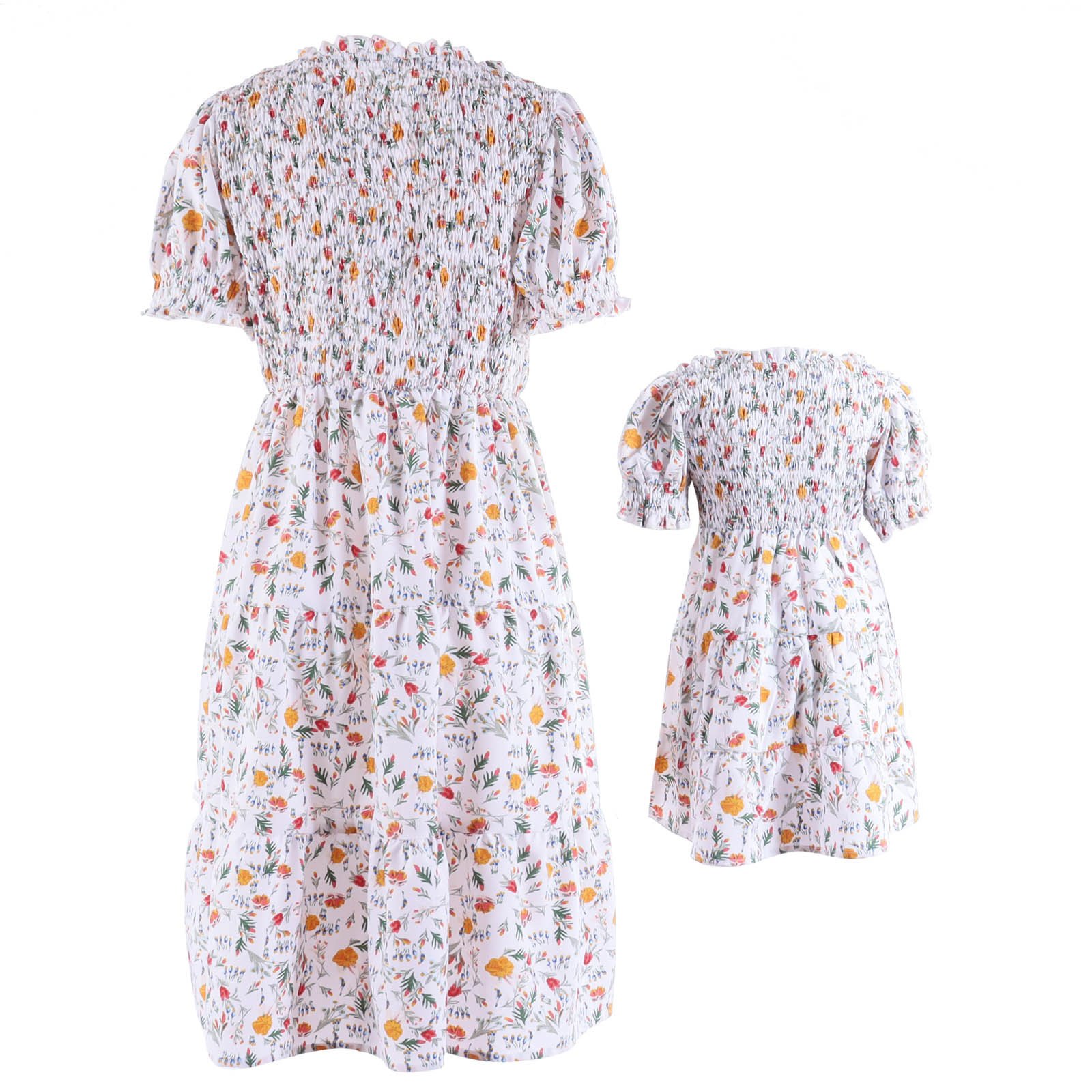 Floral Mother Daughter Matching Dresses - Image 3