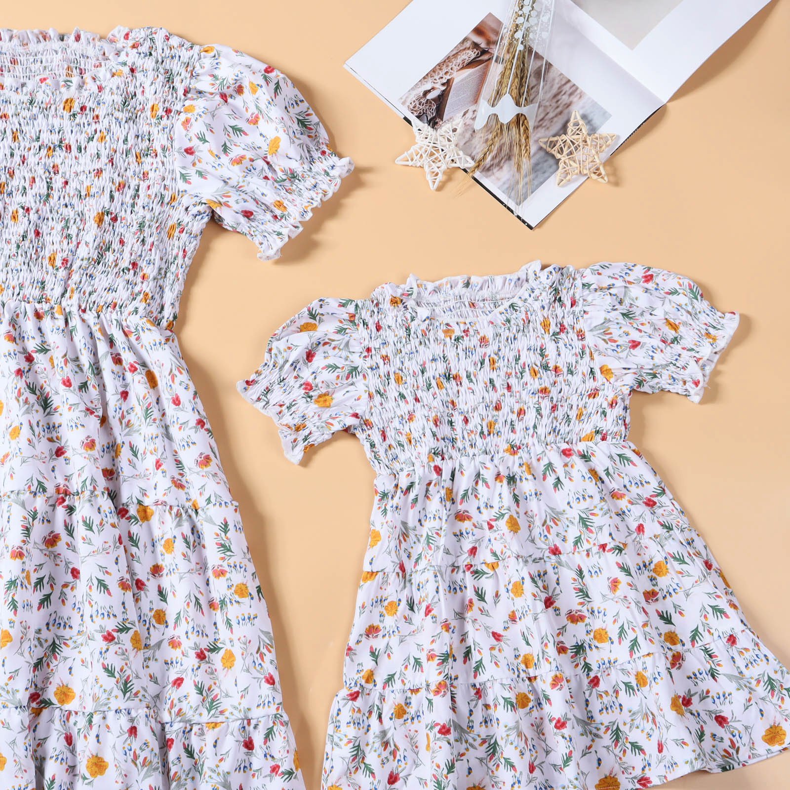 Floral Mother Daughter Matching Dresses - Image 7