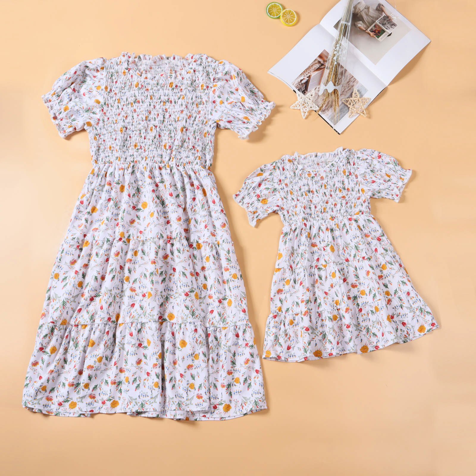 Floral Mother Daughter Matching Dresses - Image 6