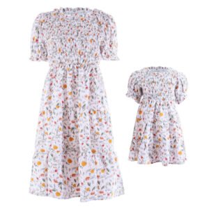 Floral Mother Daughter Matching Dresses