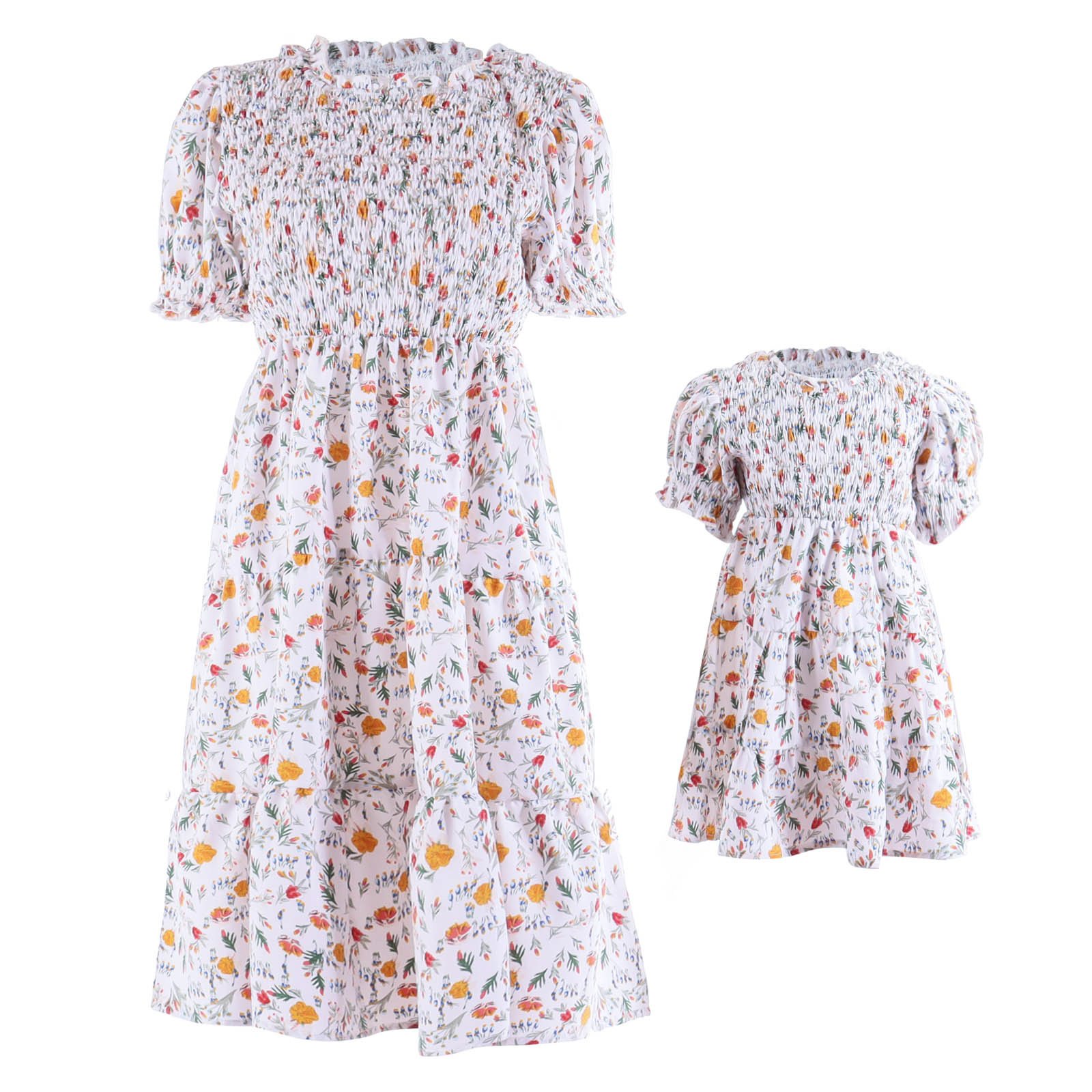 Floral Mother Daughter Matching Dresses