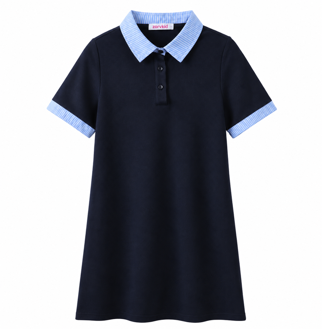 Navy Blue Family Matching Polo Outfits - Image 4